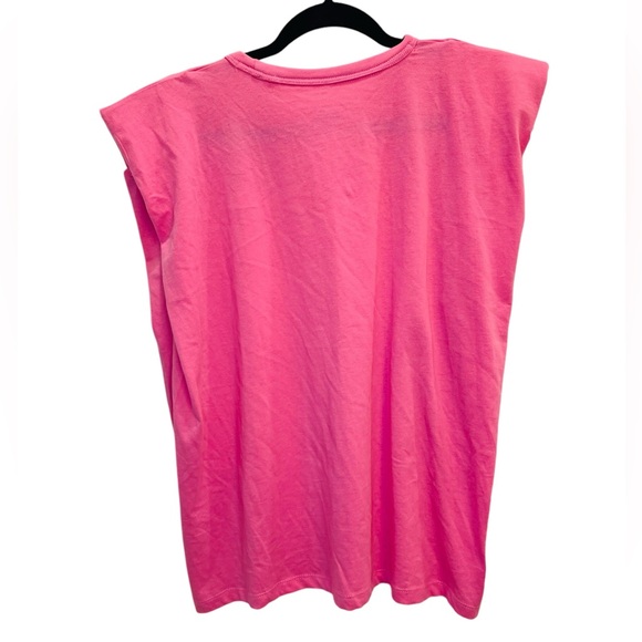 FCUK Shoulder Pad Jersey in Pink size Med - Picture 4 of 4